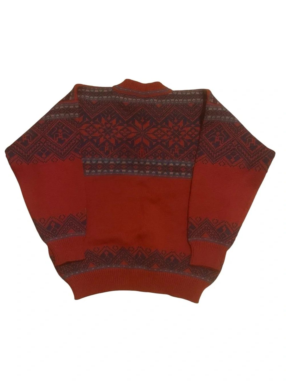 Dale Of Norway Red 100% Wool Vintage 1995 Thunder Bay Men Sweater Sz L